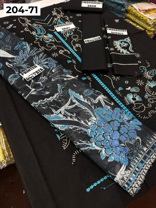 Vol 204 | DS 71 | LAWN EMBROIDERED THREE PIECE COLLECTION
