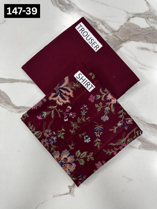 VOL 147 | DS 39 | EMBROIDERED COTTON CAMBRIC 2PC