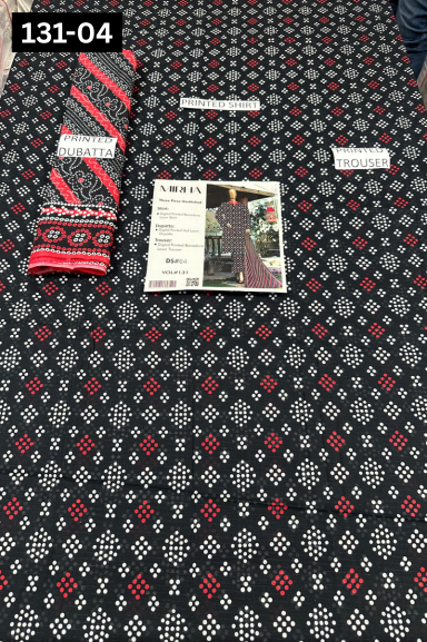 VOL 131 | DS 04 | DIGITAL PRINTED BANADORA LAWN 3PC VOIL LAWN DUPATTA