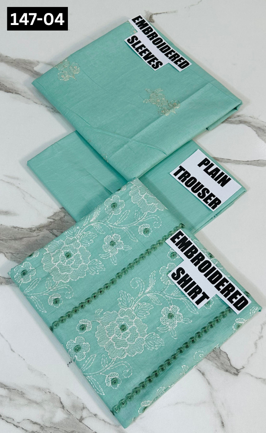 VOL 147 | DS 04 | EMBROIDERED COTTON CAMBRIC 2PC