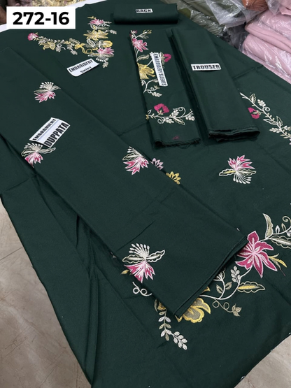 VOL 272 | DS 16 | DHANAK CHAMKI LUXURY EMBROIDERY 3PC