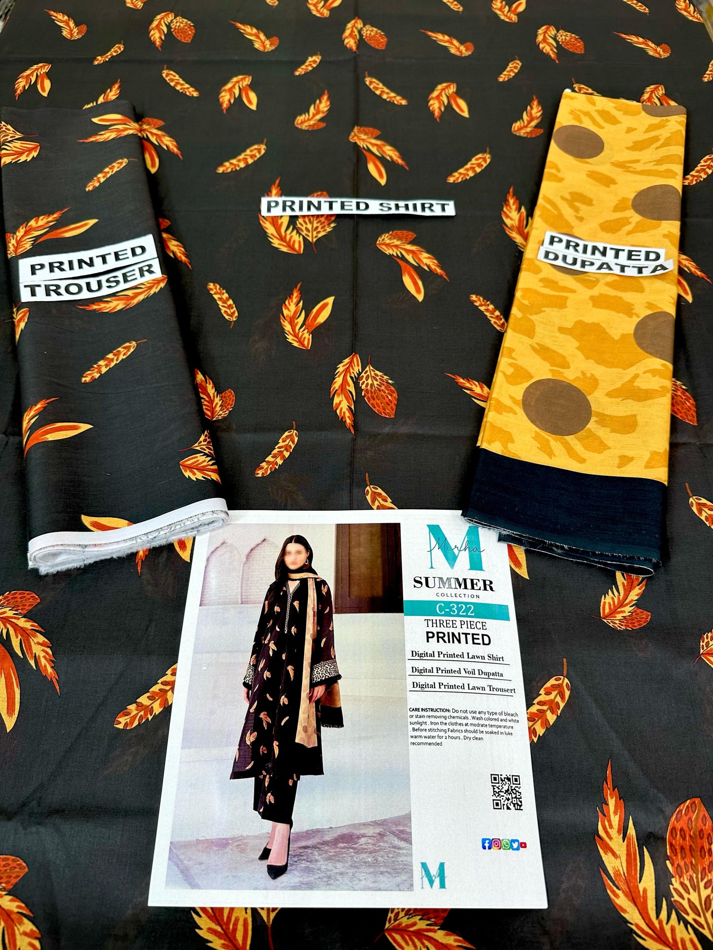 MIRHA | DS C322 | DIGITAL PRINTED LAWN 3PC