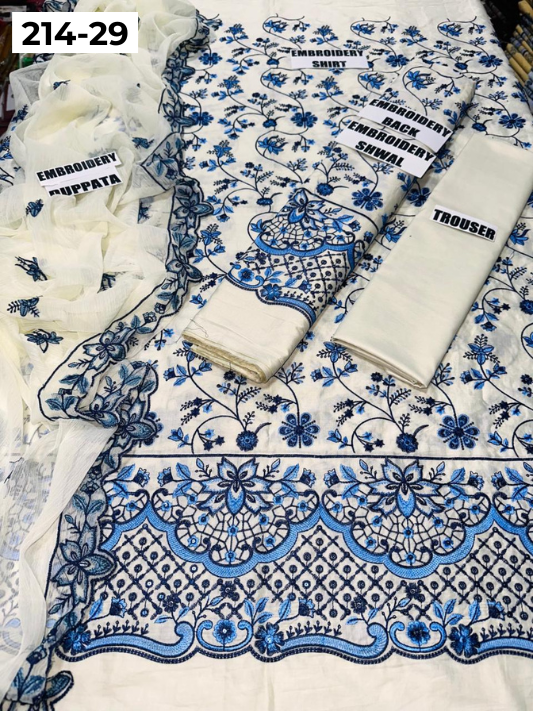 VOL 214 | DS 29 | LAWN LUXURY EMBROIDERED 3PC