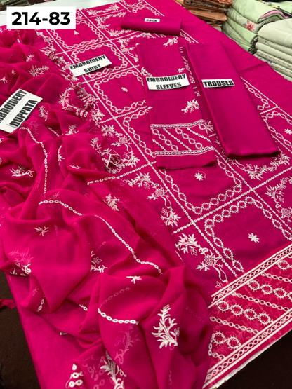 VOL 214 | DS 83 | LAWN LUXURY EMBROIDERED 3PC