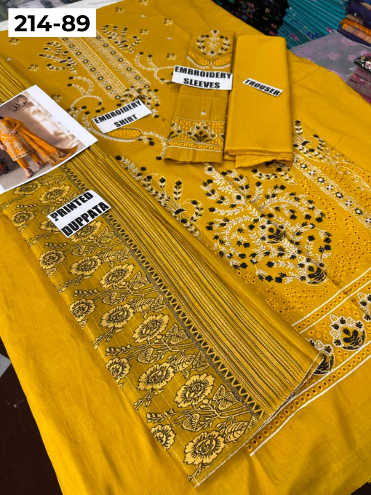 VOL 214 | DS 89 | LAWN LUXURY EMBROIDERED 3PC