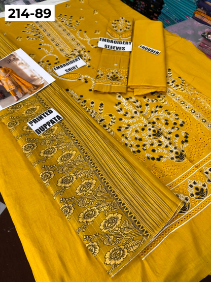 VOL 214 | DS 89 | LAWN LUXURY EMBROIDERED 3PC