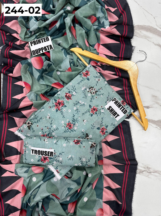 VOL 244 | DS 02 | SAPPHIRE | DIGITAL PRINTED LAWN THREE PIECES