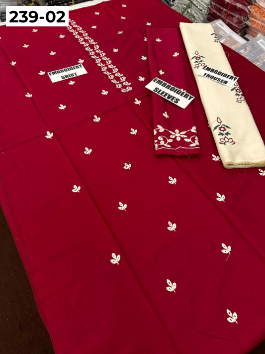 VOL 239 | DS 02 | LAWN EMBROIDERED CO-ORD SET 2PC