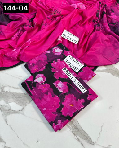 VOL 144 | DS 04 | DIGITAL PRINTED LAWN 3PC VOIL LAWN DUPATTA