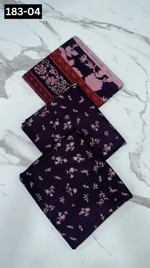 VOL 183 | DS 04 | DIGITAL PRINTED DHANAK 3PC DHANAK DUPATTA