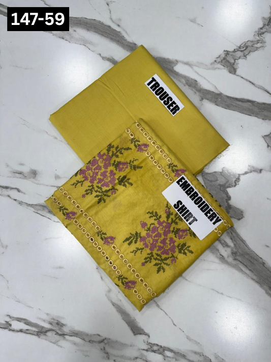 VOL 147 | DS 59 | EMBROIDERED COTTON CAMBRIC 2PC