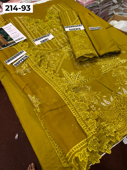 VOL 214 | DS 93 | LAWN LUXURY EMBROIDERED 3PC