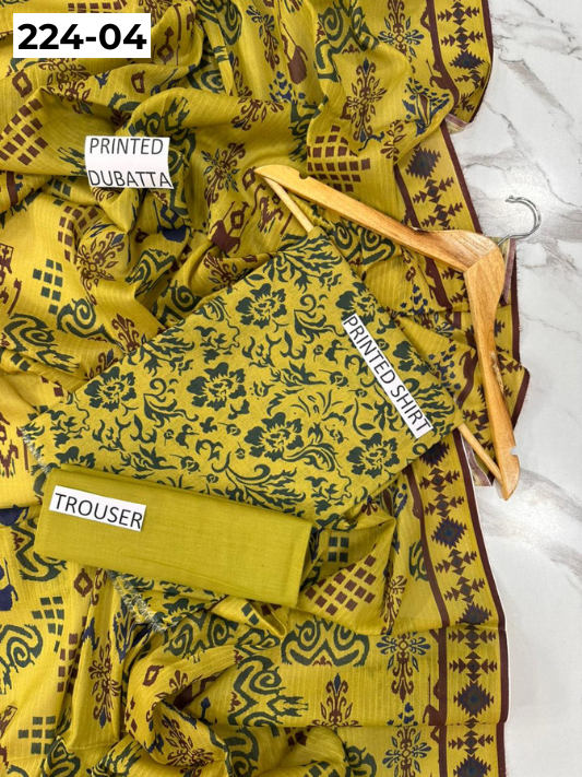 VOL 224 | DS 04 | Alkaram Studio LAWN |  DIGITAL PRINTED BANADORA LAWN SHIRT PLAIN TROUSER TANADORA LAWN DUPATTA