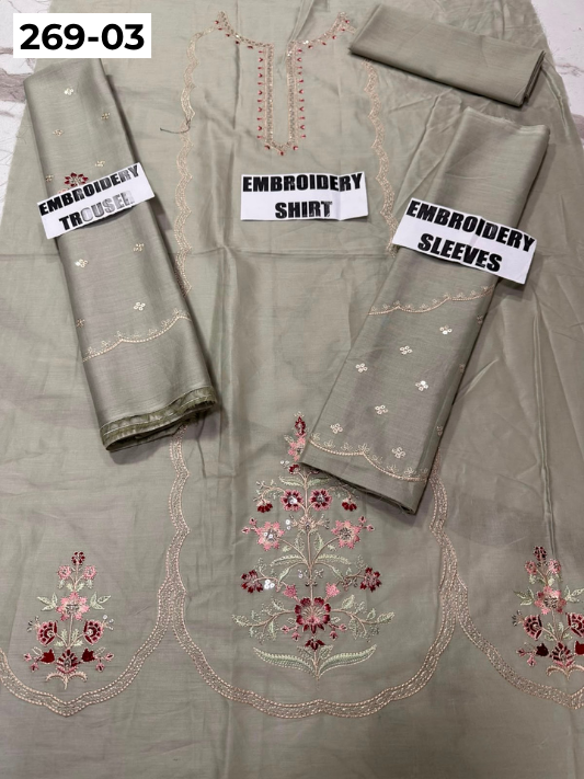 Vol-269 | DS 03 | KIDS EMBROIDERED LAWN 2PC