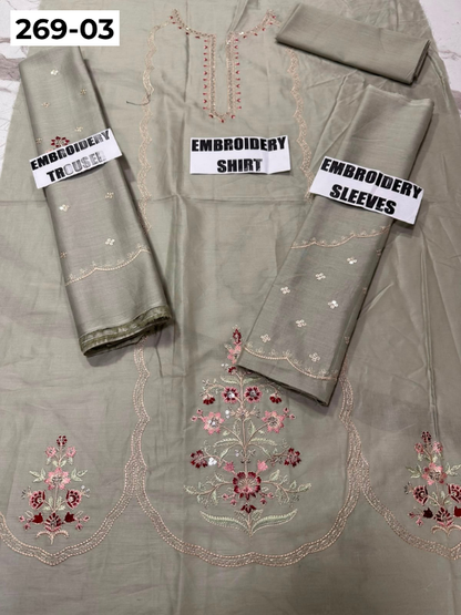 Vol-269 | DS 03 | KIDS EMBROIDERED LAWN 2PC
