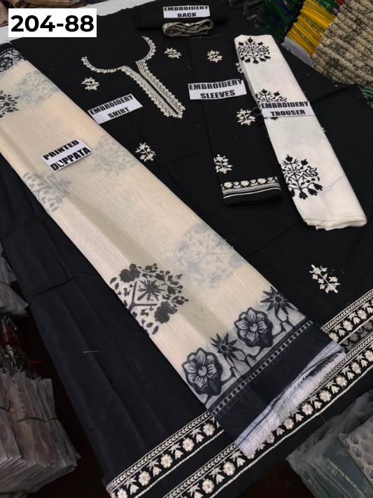 Vol 204 | DS 88 | LAWN EMBROIDERED THREE PIECE COLLECTION