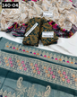 VOL 140 | DS 04 | DIGITAL PRINTED BANADORA LAWN 3PC | VOIL LAWN DUPATTA | EMBROIDERED ORAGANZA PATCHES