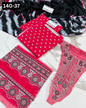 VOL 140 | DS 37 | DIGITAL PRINTED BANADORA LAWN 3PC | VOIL LAWN DUPATTA | EMBROIDERED ORAGANZA PATCHES