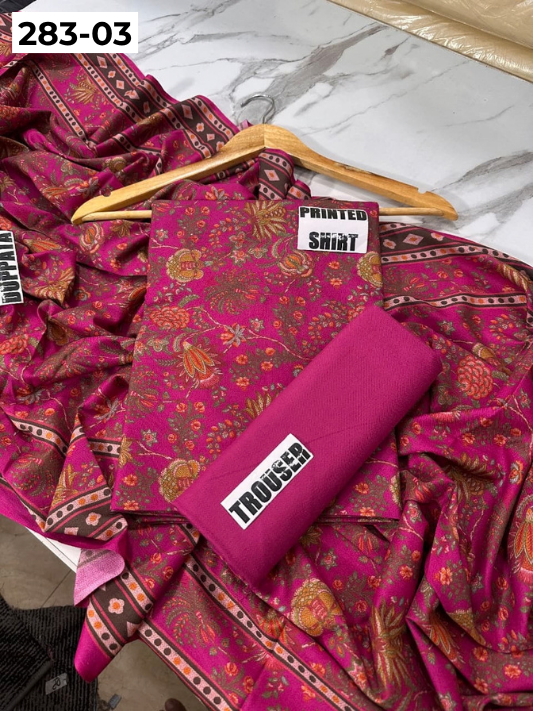 VOL 283 | DS 03 | PREMIUM DHANAK WINTER COLLECTON - DIGITAL PRINTED 3 PIECE SUIT