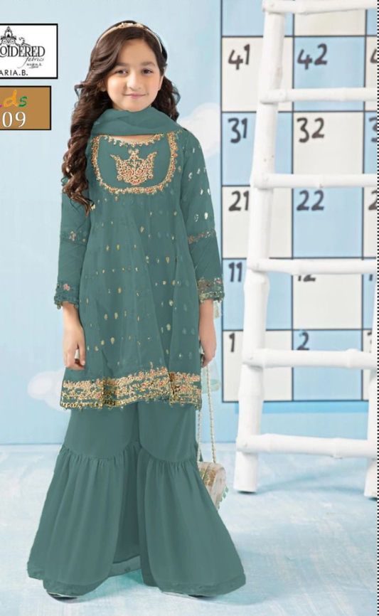 KIDS EMBROIDERED LAWN 2PC | DS 5009-A |