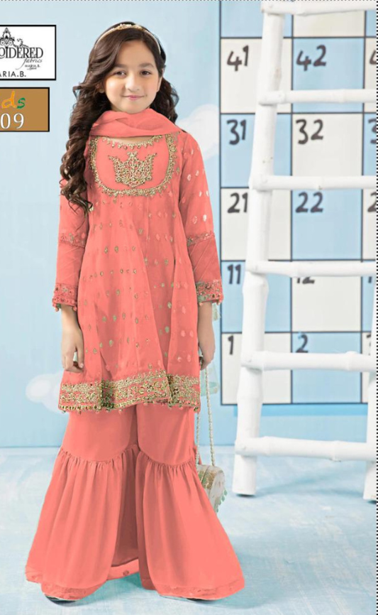 KIDS EMBROIDERED LAWN 2PC | DS 5009-D |