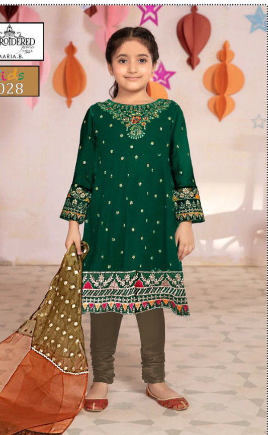 KIDS EMBROIDERED LAWN 2PC | DS 5028-F |