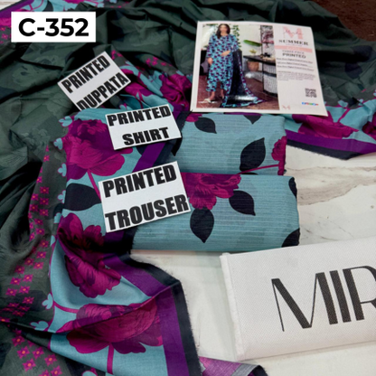 MIRHA | DS C352 | BANA DORA DIGITAL PRINTED LAWN 3PC