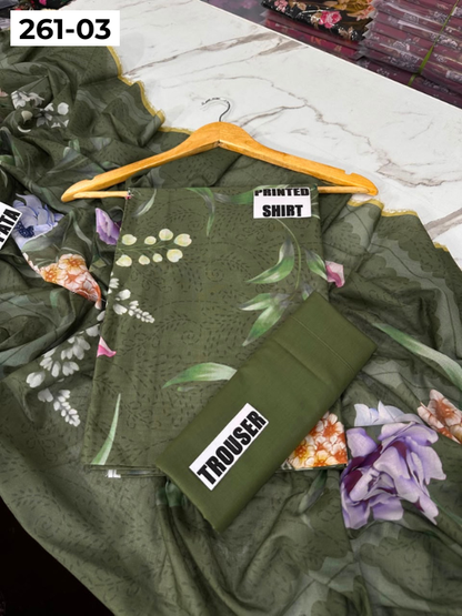 VOL 261 | DS 03 | m basics By Maria-B | DIGITAL PRINTED LAWN THREE PIECES