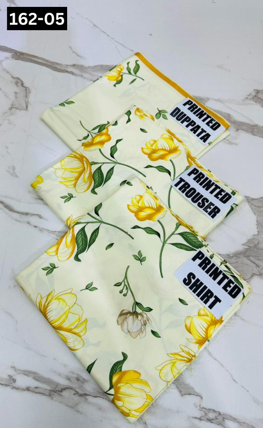 VOL 162 | DS 05 | DIGITAL PRINTED LINEN 3PC LINEN DUPATTA
