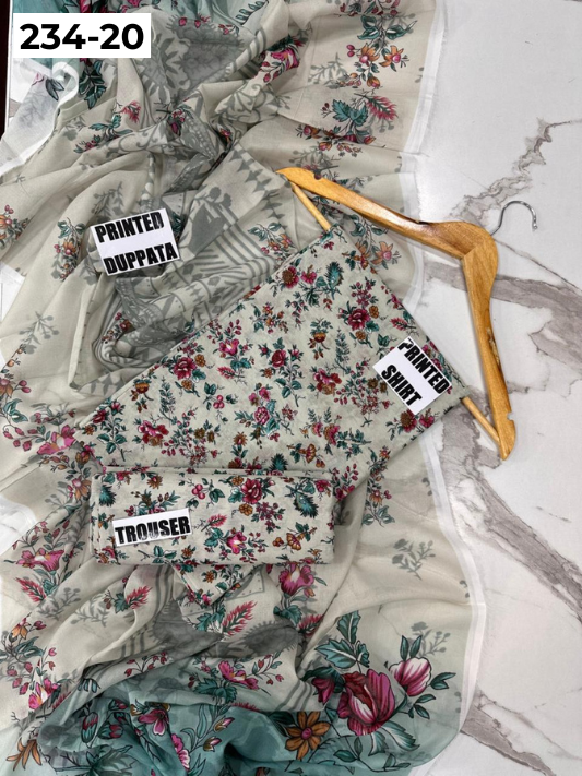 VOL 234 | DS 20 | Baroque | DIGITAL PRINTED LAWN THREE PIECES