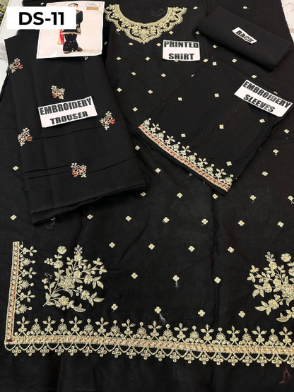 | DS 11-BLACK | KIDS EMBROIDERED LAWN 2PC