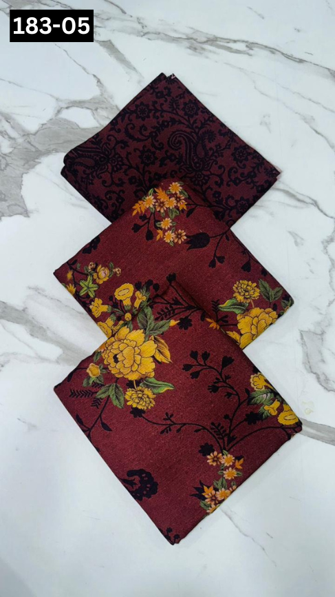 VOL 183 | DS 05 | DIGITAL PRINTED DHANAK 3PC DHANAK DUPATTA