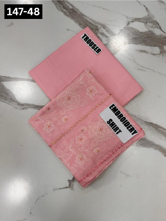 VOL 147 | DS 48 | EMBROIDERED COTTON CAMBRIC 2PC