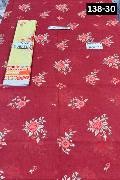 VOL 138 | DS 30 | DIGITAL PRINTED LAWN 3PC VOIL LAWN DUPATTA