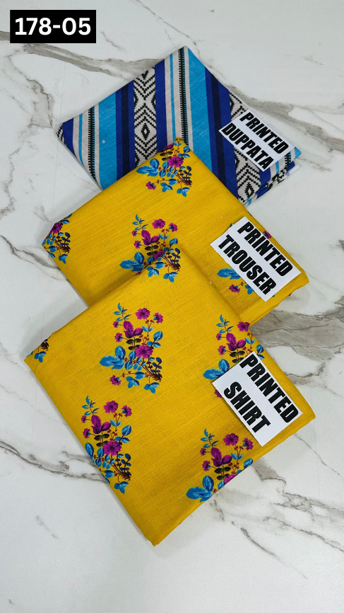 VOL 178 | DS 05 | DIGITAL PRINTED KHADDAR 3PC KHADDAR DUPATTA