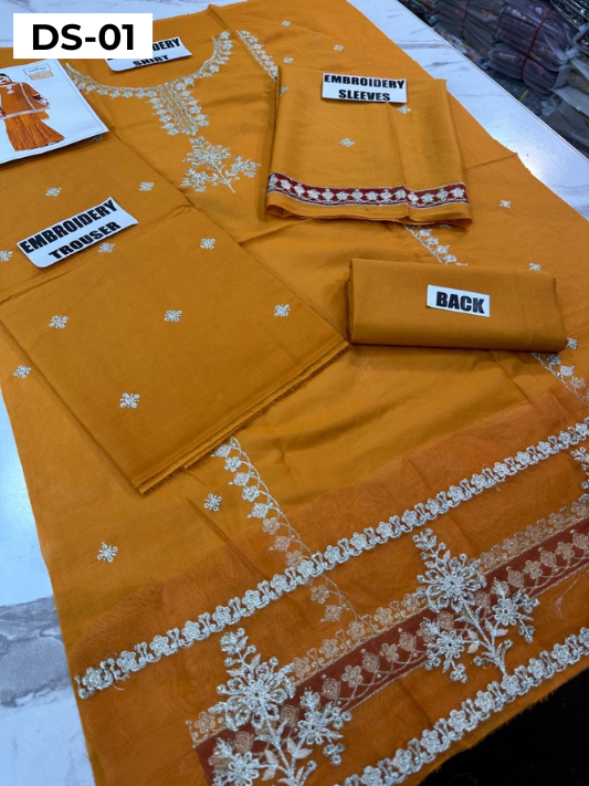 | DS 01-MUSTARD | KIDS EMBROIDERED LAWN 2PC