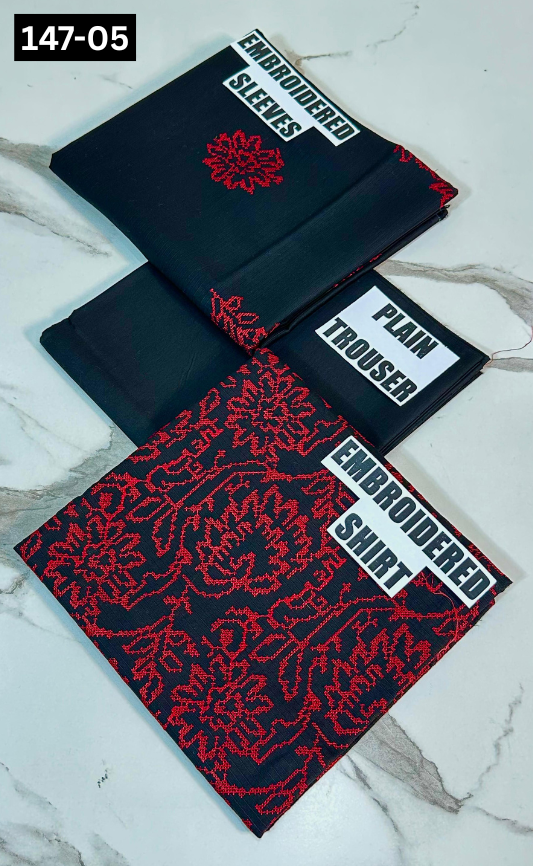 VOL 147 | DS 05 | EMBROIDERED COTTON CAMBRIC 2PC