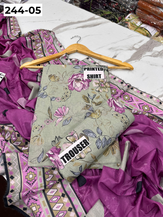 VOL 244 | DS 05 | SAPPHIRE | DIGITAL PRINTED LAWN THREE PIECES