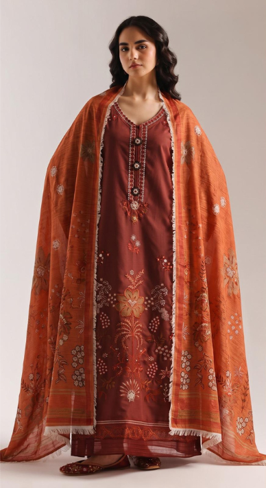 Vol 204 | DS 95 | LAWN EMBROIDERED THREE PIECE COLLECTION