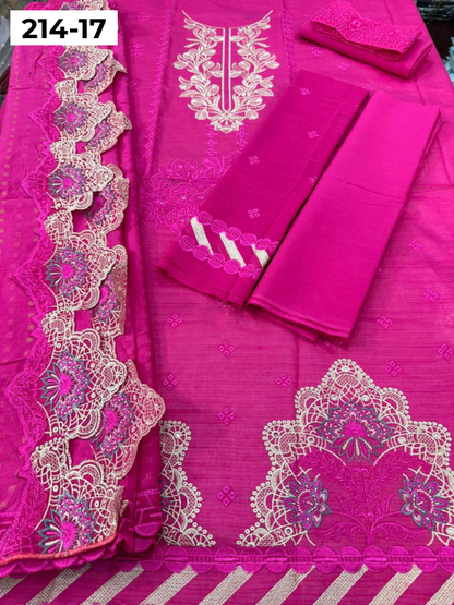 VOL 214 | DS 17 | LAWN LUXURY EMBROIDERED 3PC