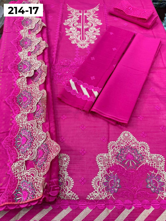 VOL 214 | DS 17 | LAWN LUXURY EMBROIDERED 3PC