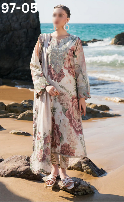 VOL 97 | DS 05 | DIGITAL PRINTED LAWN 3PC LAWN DUPATTA