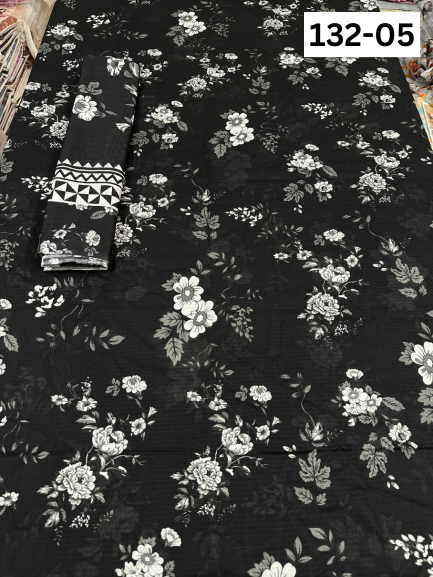 VOL 132 | DS 05 | DIGITAL PRINTED BANADORA LAWN 3PC VOIL LAWN DUPATTA