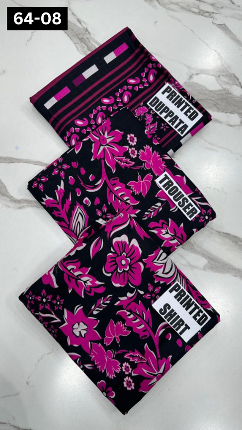 VOL 64 | DS 08 | DIGITAL PRINTED KHADDAR 3PC KHADDAR DUPATTA