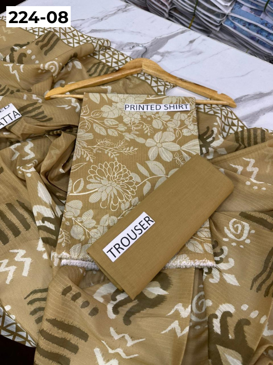 VOL 224 | DS 08 | Alkaram Studio LAWN |  DIGITAL PRINTED BANADORA LAWN SHIRT PLAIN TROUSER TANADORA LAWN DUPATTA