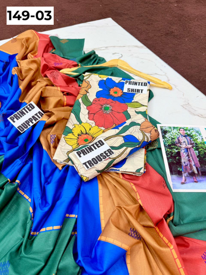 VOL 149 | DS 03 | DIGITAL PRINTED LAWN 3PC VOIL LAWN DUPATTA