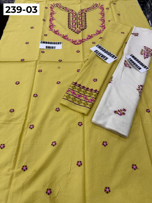 VOL 239 | DS 03 | LAWN EMBROIDERED CO-ORD SET 2PC