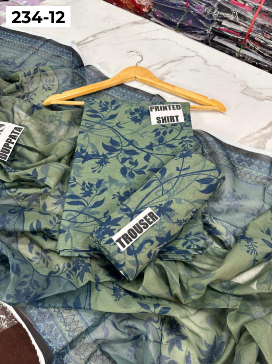 VOL 234 | DS 12 | Baroque | DIGITAL PRINTED LAWN THREE PIECES