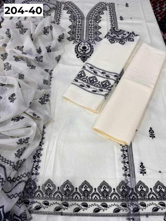 Vol 204 | DS 40 | LAWN EMBROIDERED THREE PIECE COLLECTION