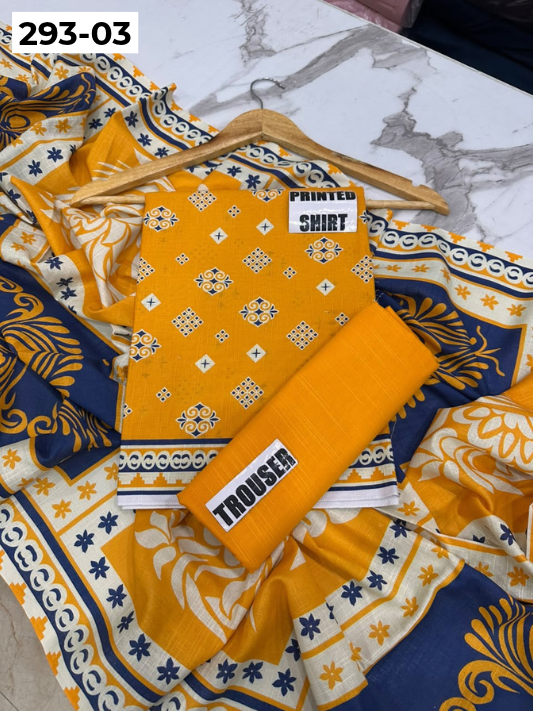 VOL 293 | 03 | DIGITAL PRINTED 3PC KHADDAR SUIT | PRINTED SHIRT, TROUSER & DUPATTA